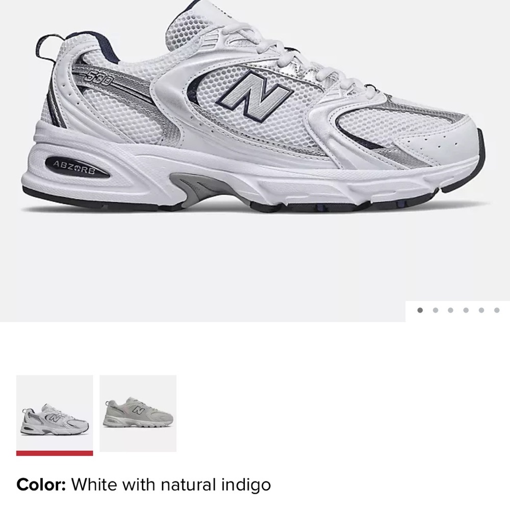 New Balance 530 White with Natural Indigo Size W 9.5